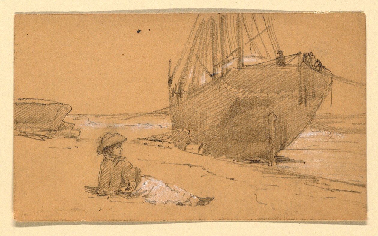 Kresba, Na pobřeží, 1884 od Howard Russell Butler