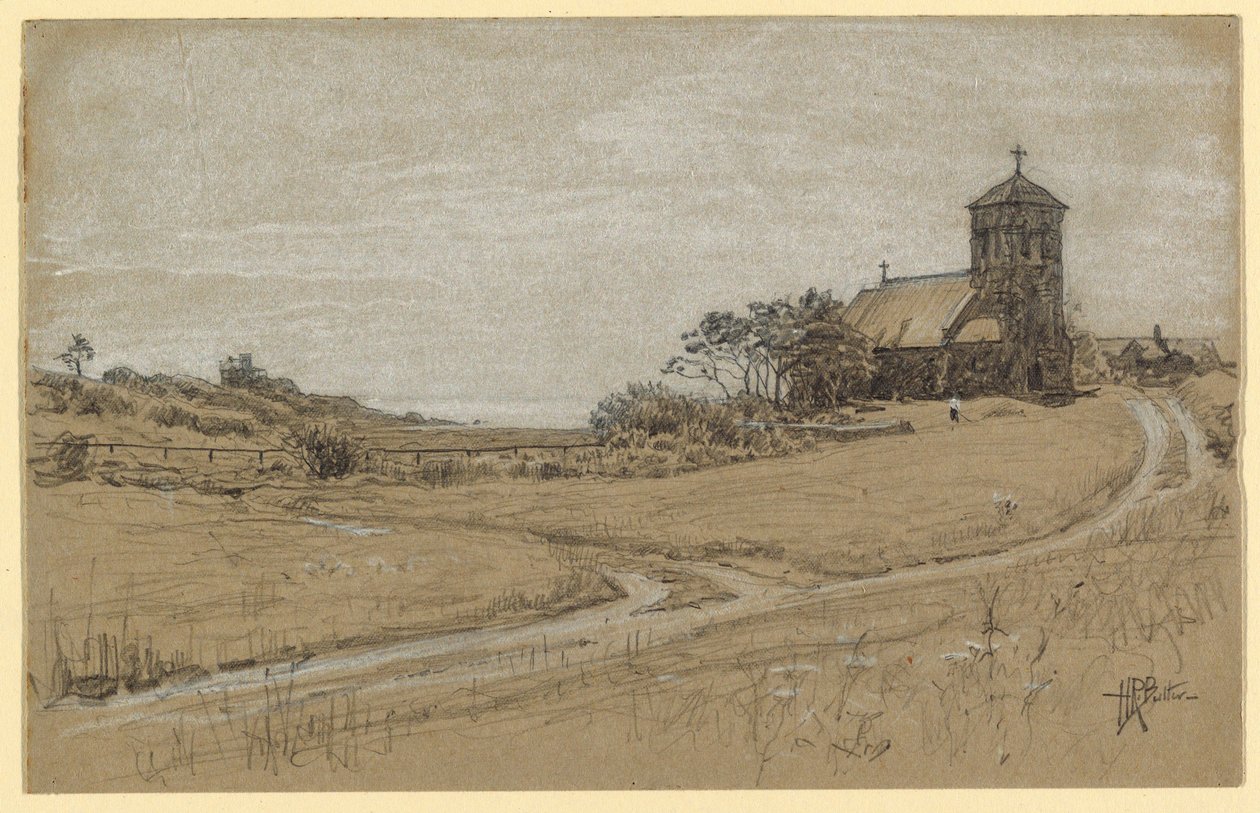 Kresba, krajina, 1880-90 od Howard Russell Butler