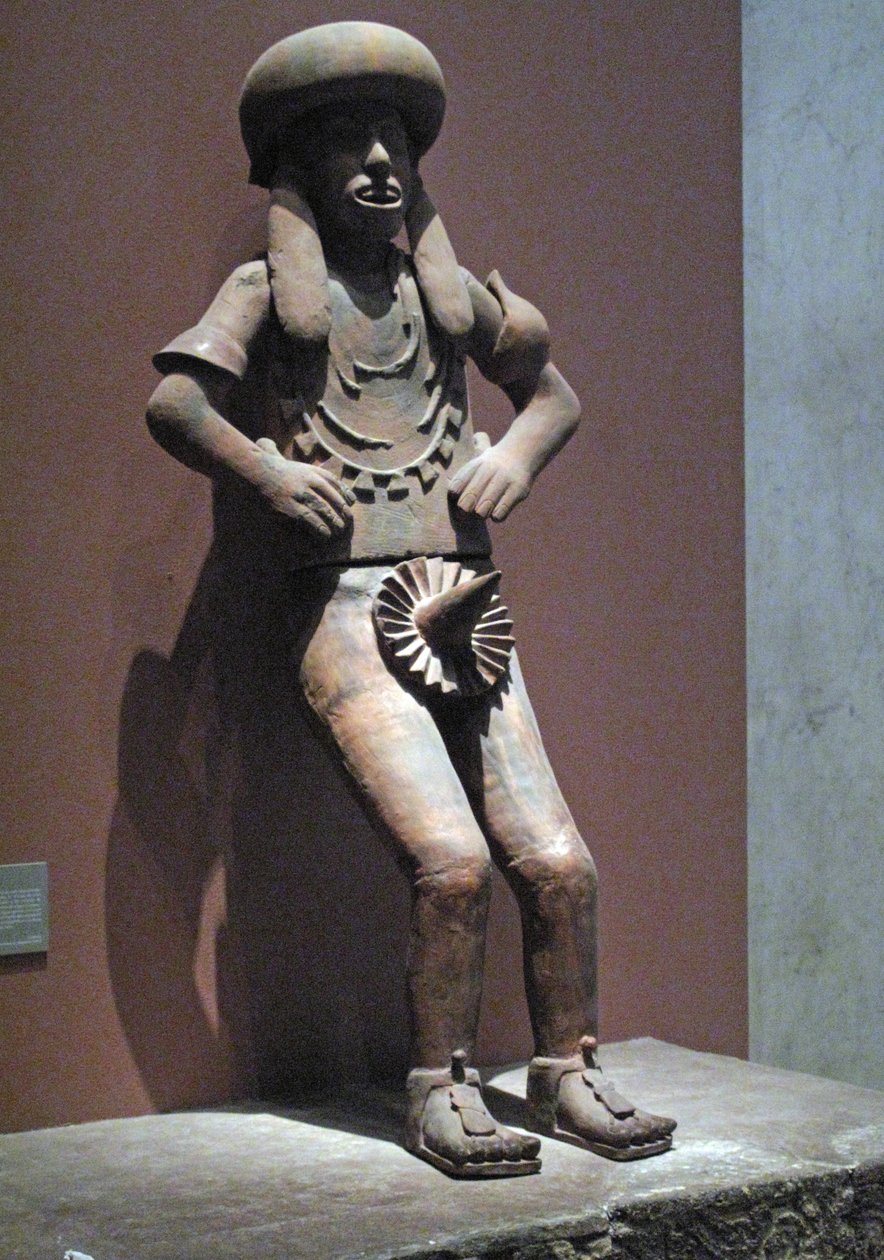 Socha kněze, poklasické období, cca 900-1521 (terakota) od Huaxtec Huaxtec