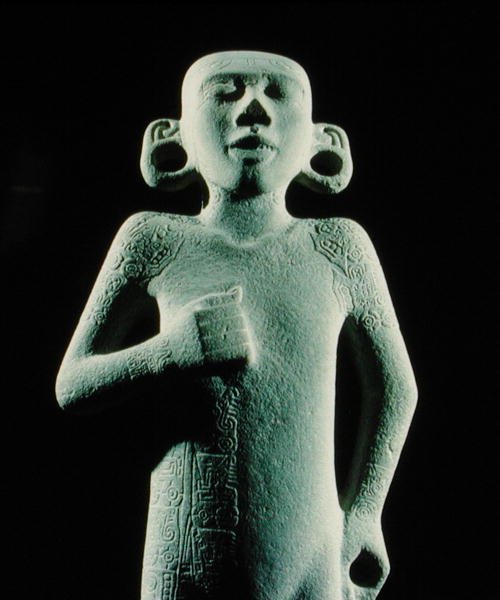 The Young Man of Tamuin, pozdní postklasické období (1300-1521) (kámen) (detail 207851) od Huaxtec Huaxtec