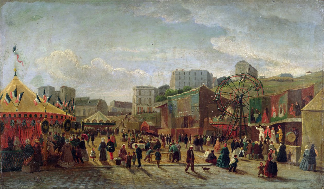 Veletrh, Place Saint-Pierre, Montmartre v roce 1861 od Hubert