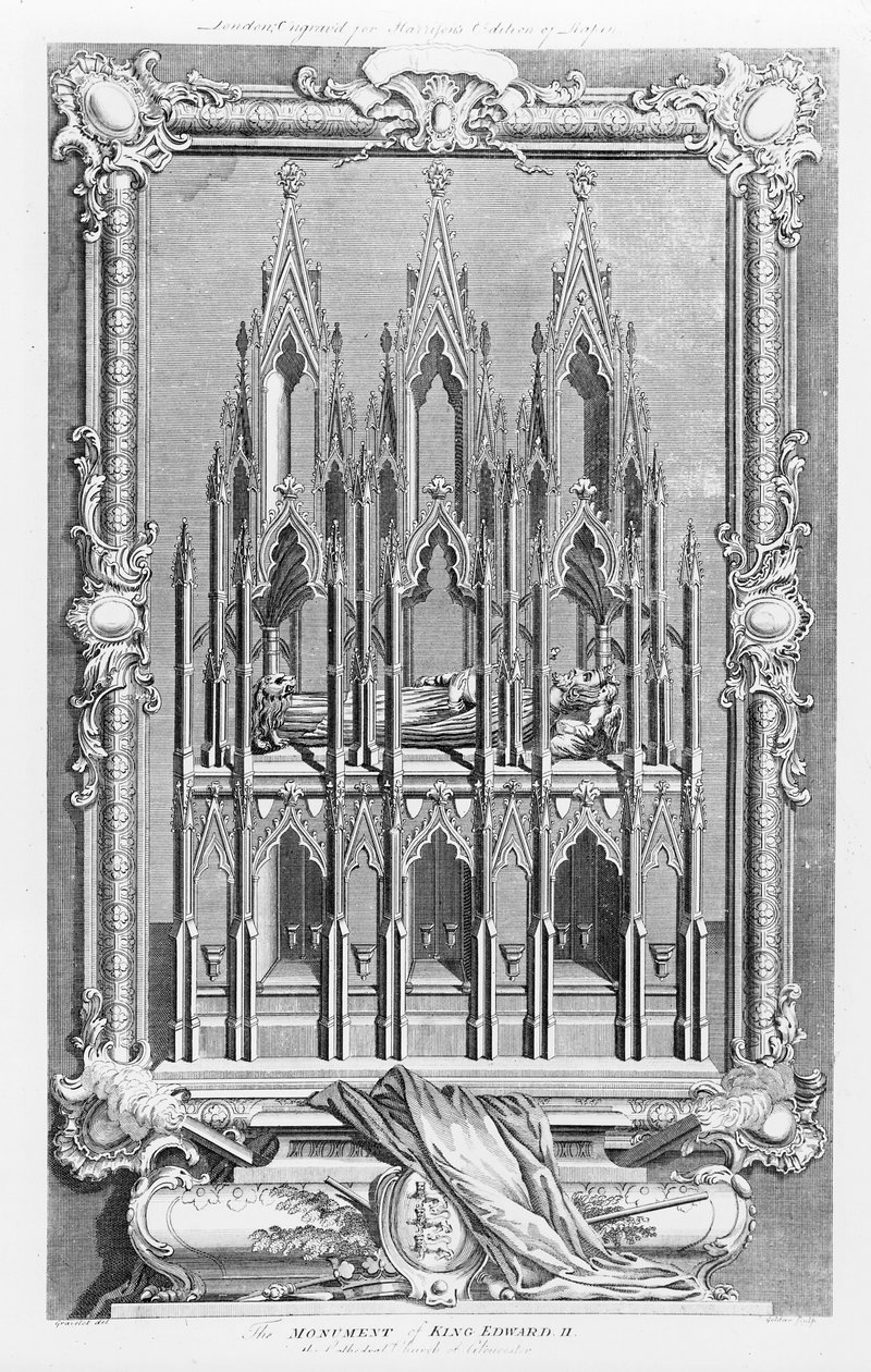 Památník Edwarda II (1284-1327) v katedrále Gloucester od Hubert Francois Gravelot