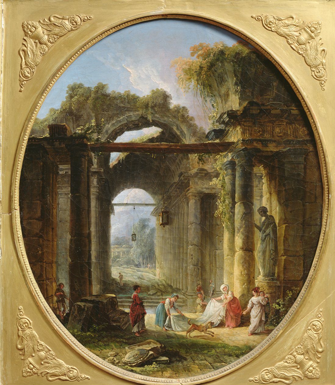 Starověké ruiny v Římě od Hubert Robert