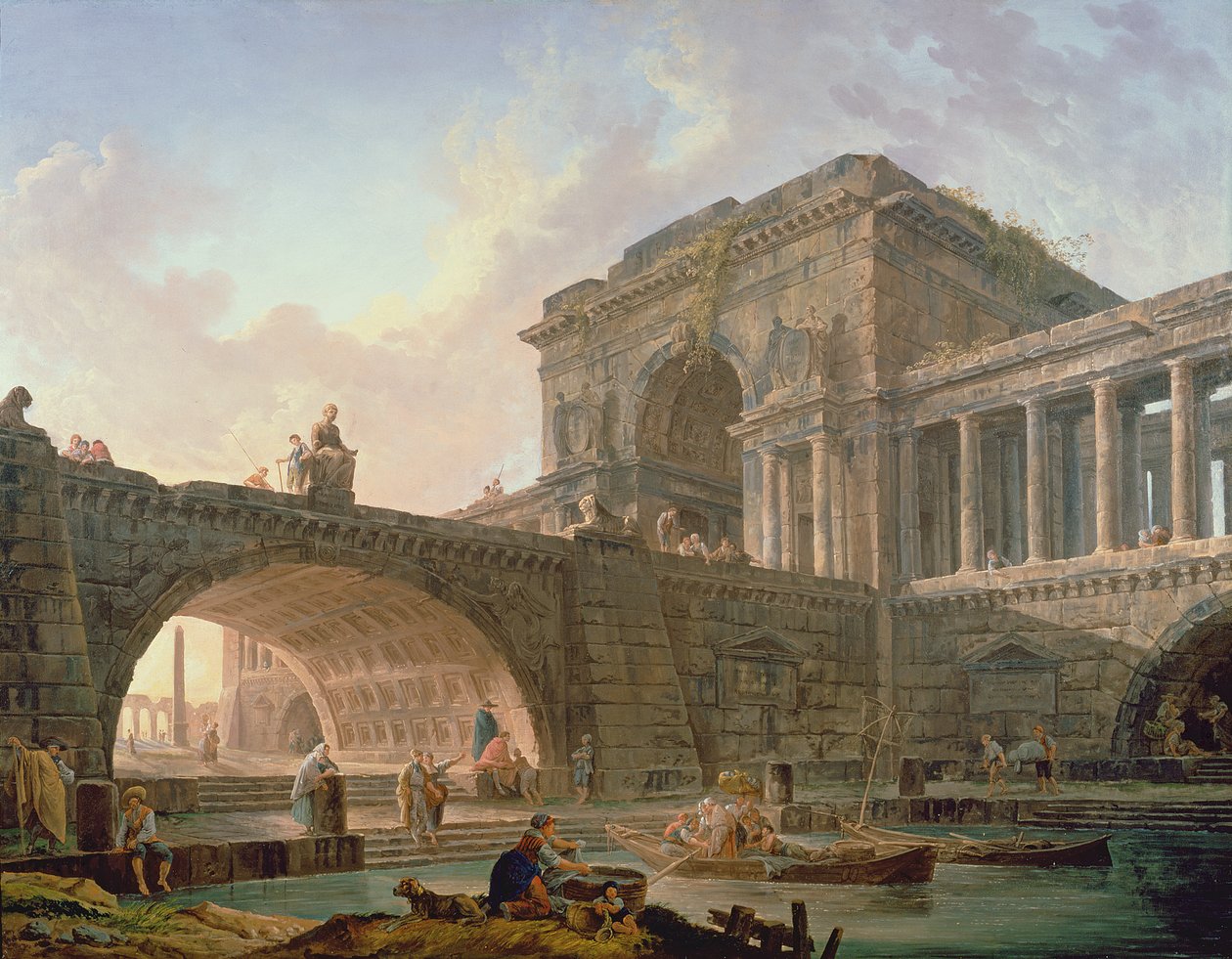 Architektonické capriccio od Hubert Robert