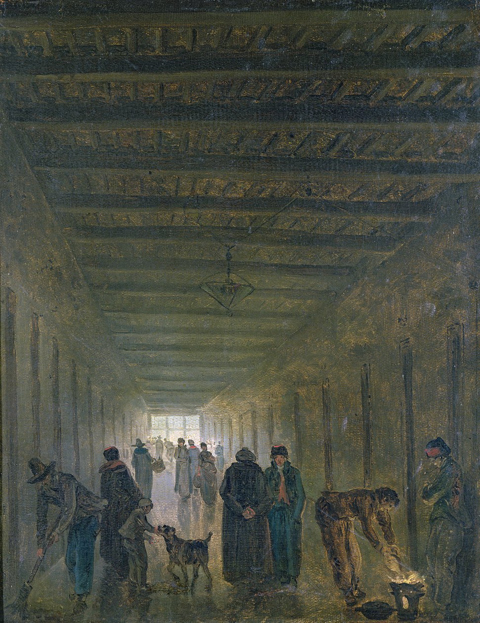 Koridor věznice Saint-Lazare v roce 1793 od Hubert Robert