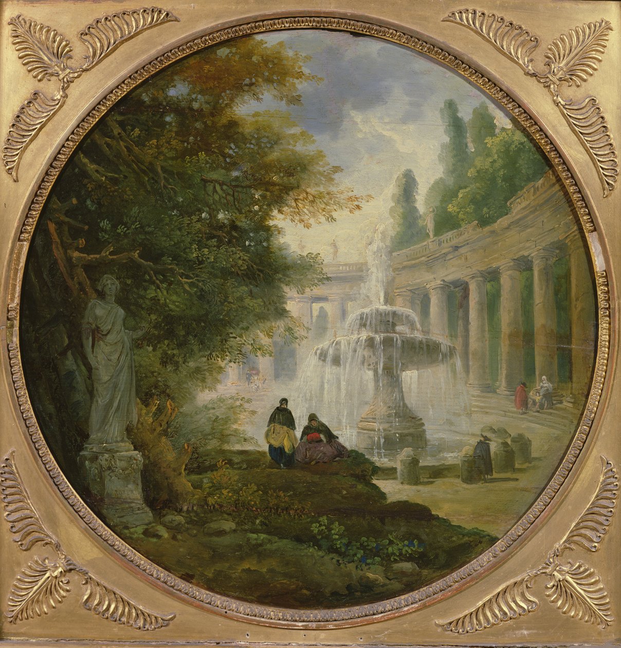Fontána v parku, c.1762-65 od Hubert Robert