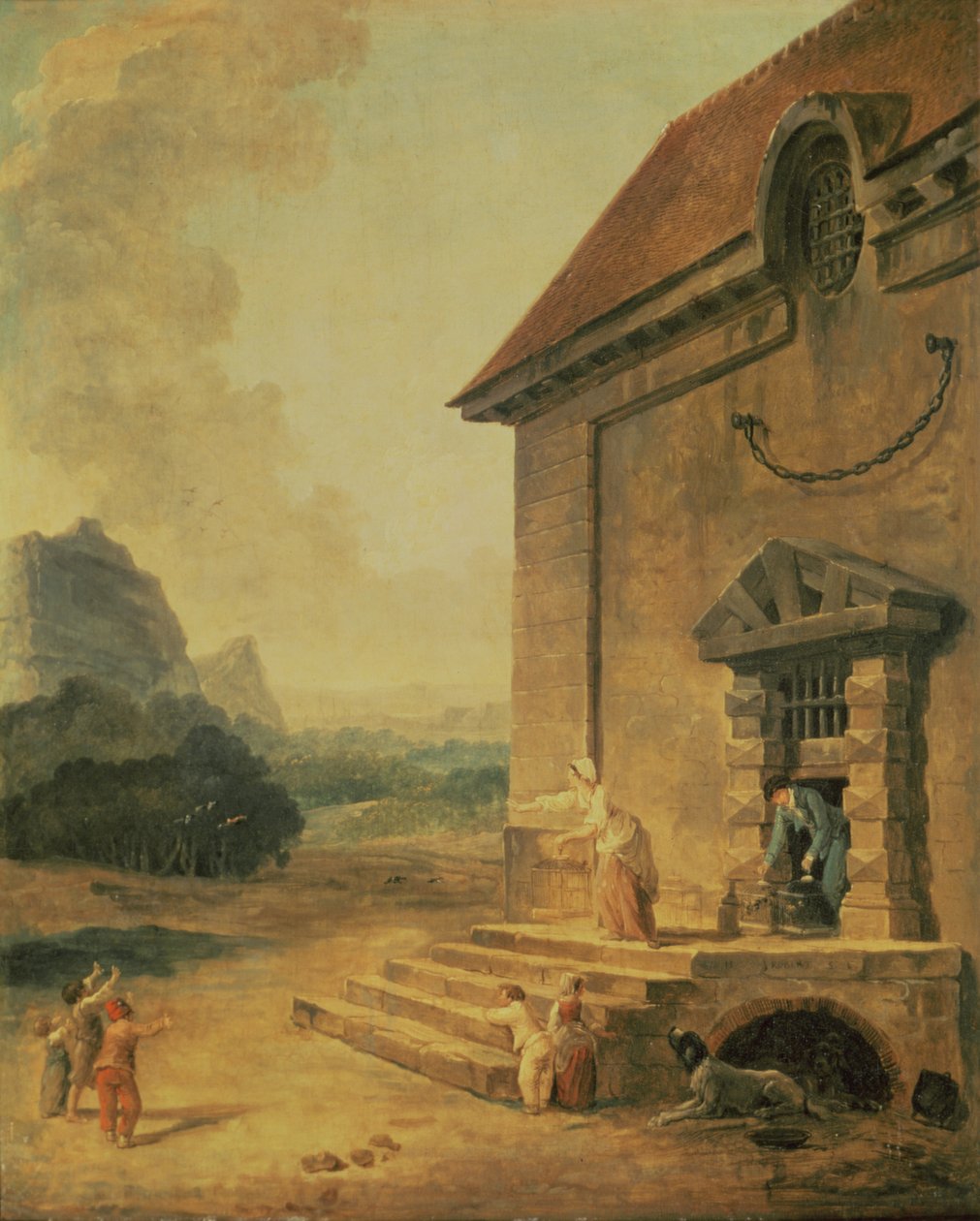 Osvobození ptáků, 1794 od Hubert Robert