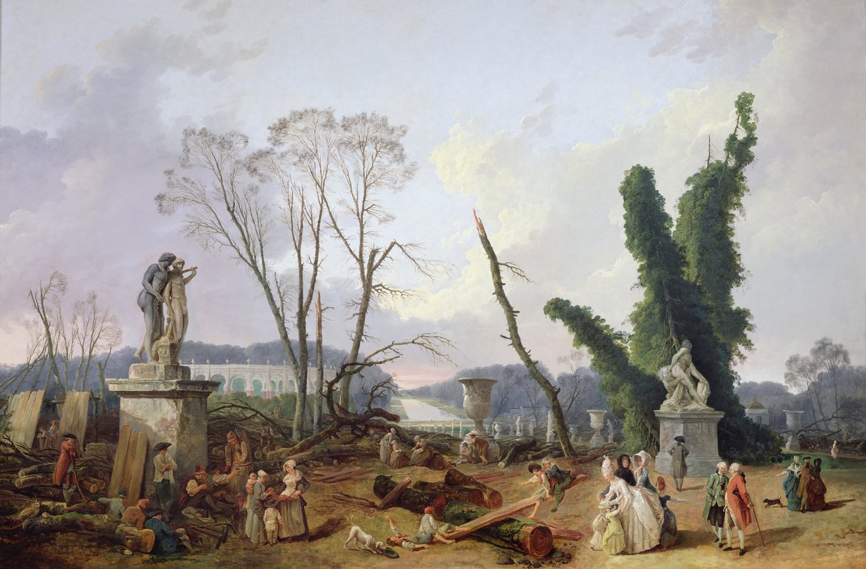 Zahrady ve Versailles od Hubert Robert