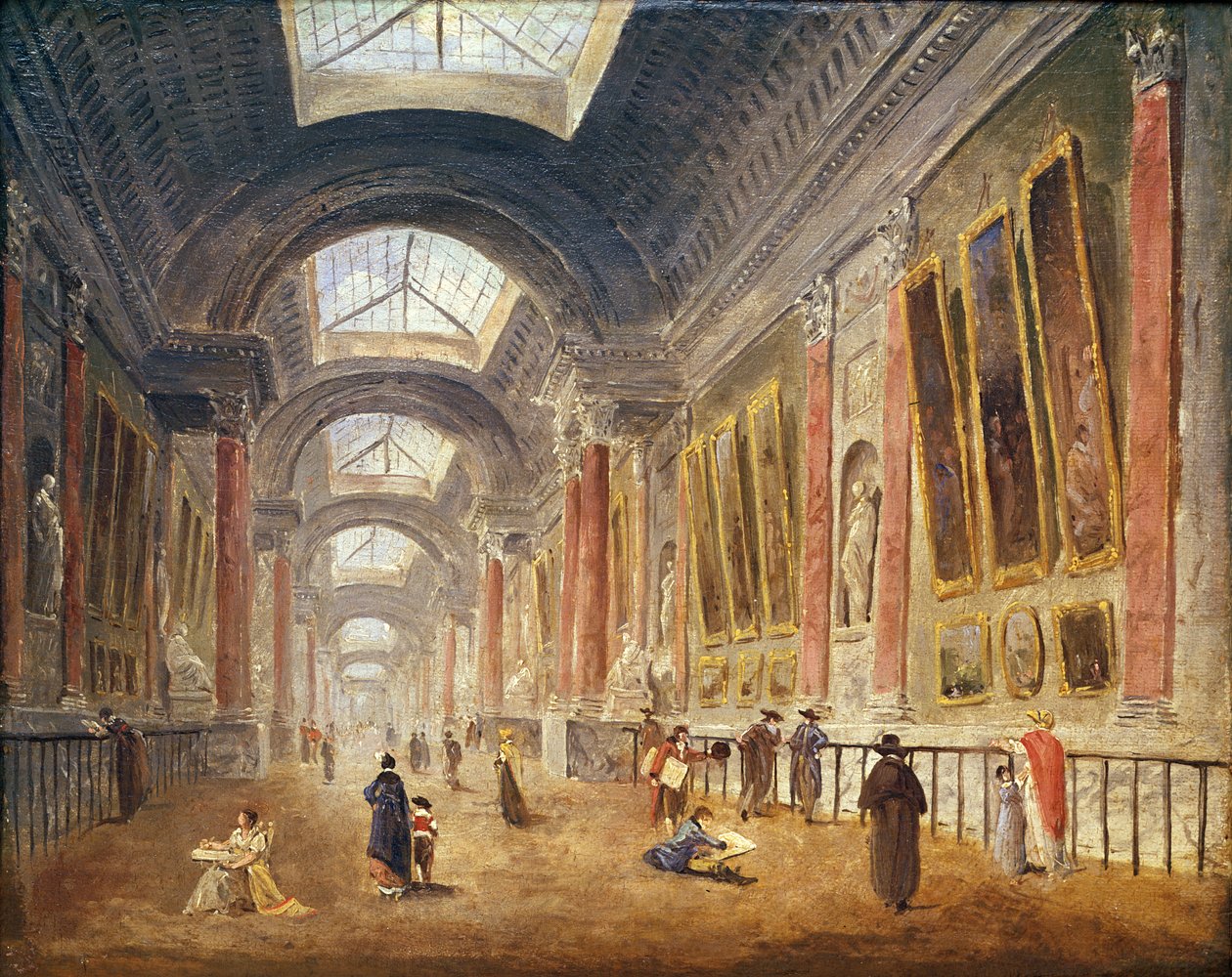 Grande Galerie v Louvru od Hubert Robert