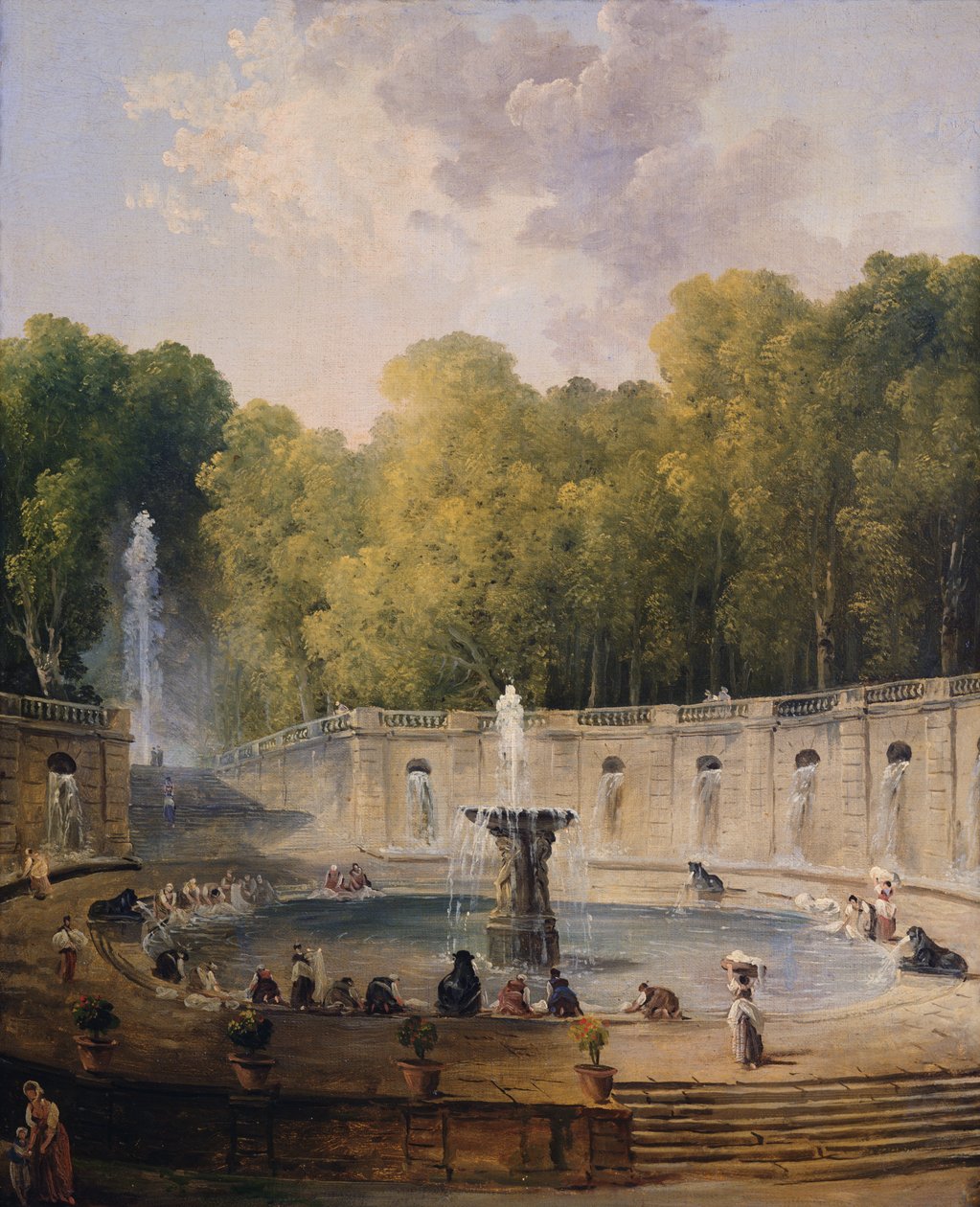 Pračky v parku od Hubert Robert