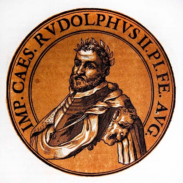 Medailonový portrét Rudolfa II., císaře Svaté říše římské od Hubert (after) Goltzius