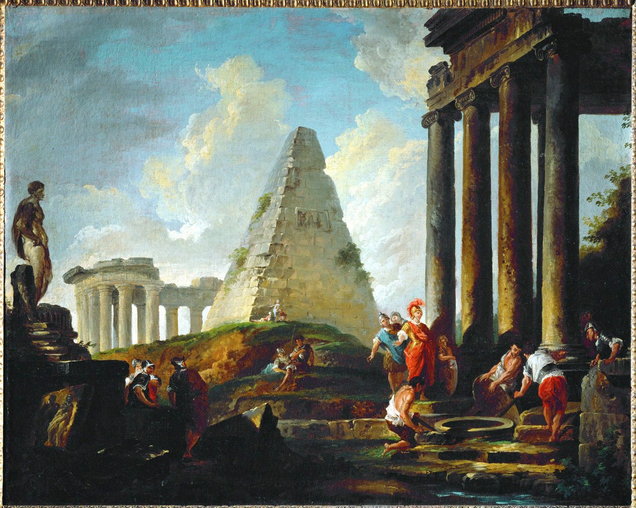 Alexandr Veliký před Achillovou hrobkou... od Hubert (circle of) Robert