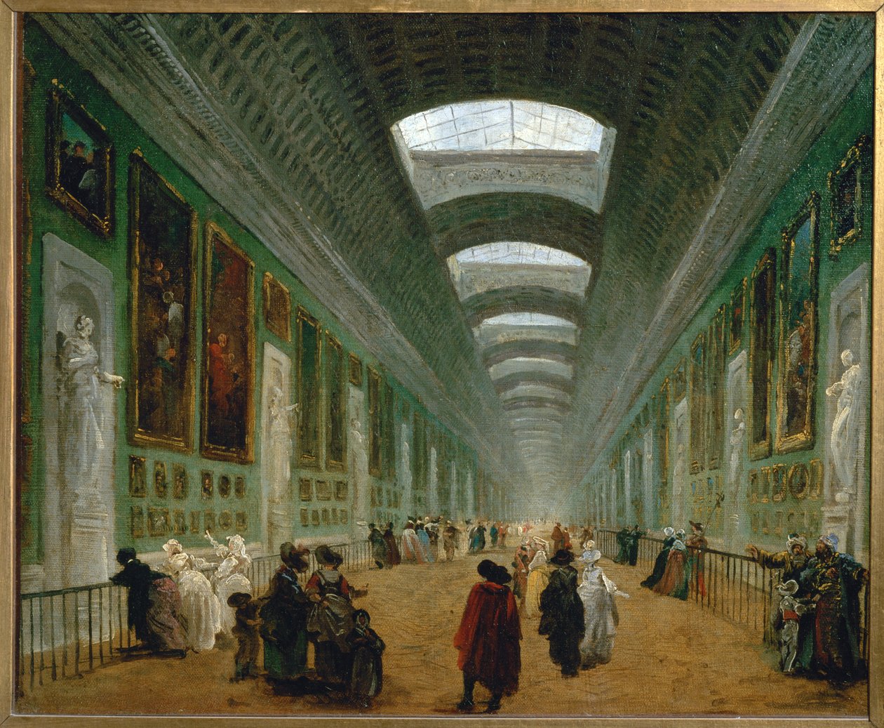 Projekt přestavby Grande Galerie du Louvre ... od Hubert (circle of) Robert