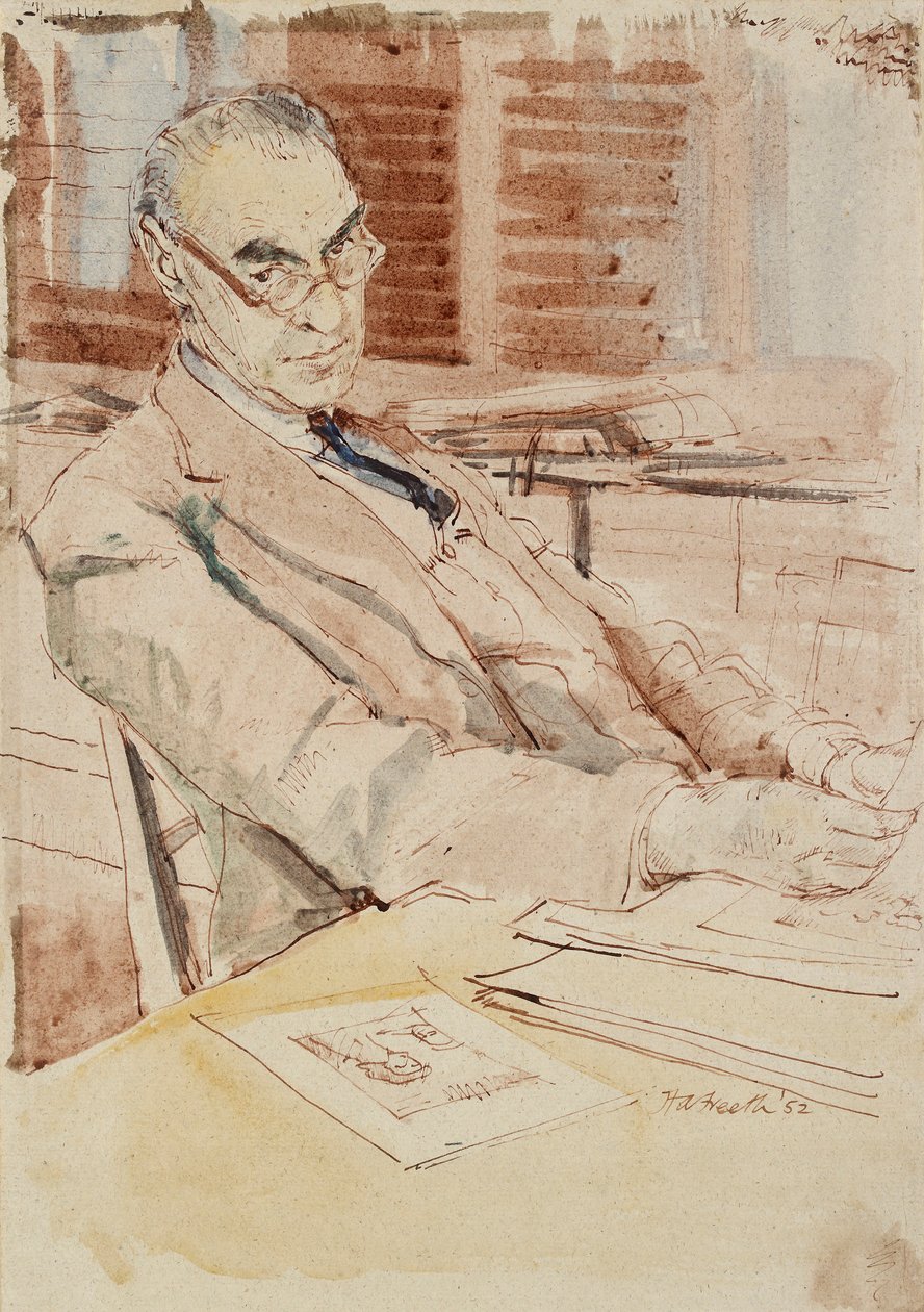 Portrét sira Karla Theodora Parkera, CBE, 1952 od Hubert Andrew Freeth