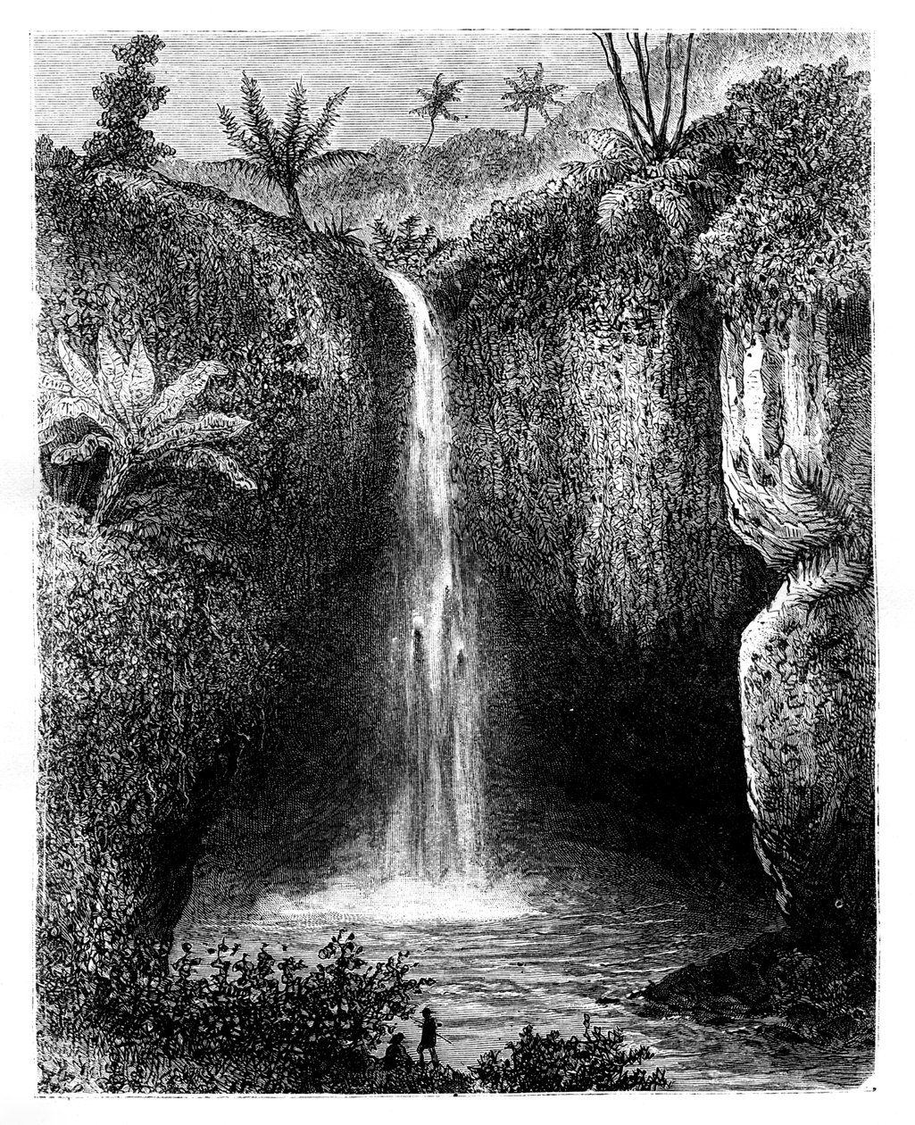 Pád řeky, Tondano, Indonésie, 19. století. od Hubert Clerget