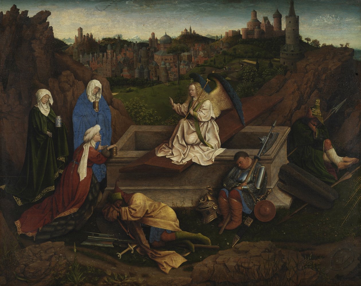 Tři Marie u hrobu, c. 1440 od Hubert Eyck