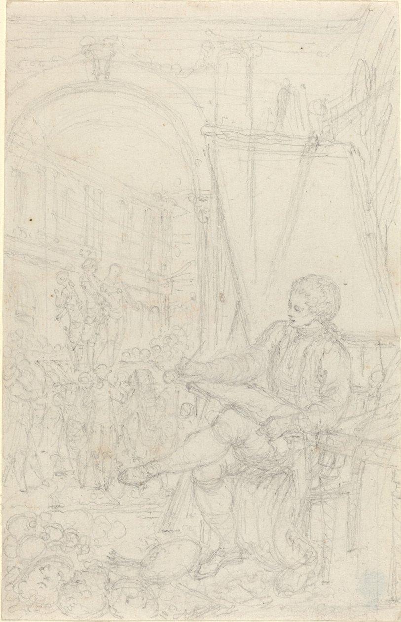 Autoportrét od Hubert Francois Gravelot