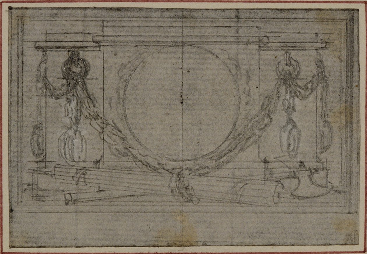 Studie pro En Tête Vignette v Tacitově díle "Tiberius aneb Prvních šest knih letopisů", kniha II od Hubert Francois Gravelot