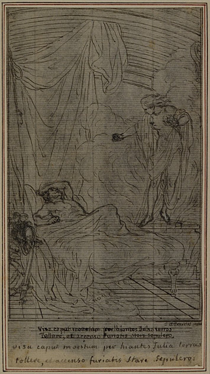 Studie k Lucainově "La Pharsale", Canto III od Hubert Francois Gravelot