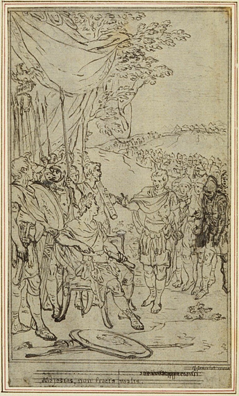 Studie k Lucainově "La Pharsale", Canto IV od Hubert Francois Gravelot