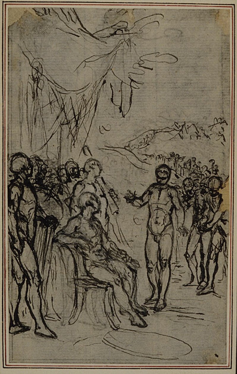 Studie k Lucainově "La Pharsale", Canto IV od Hubert Francois Gravelot
