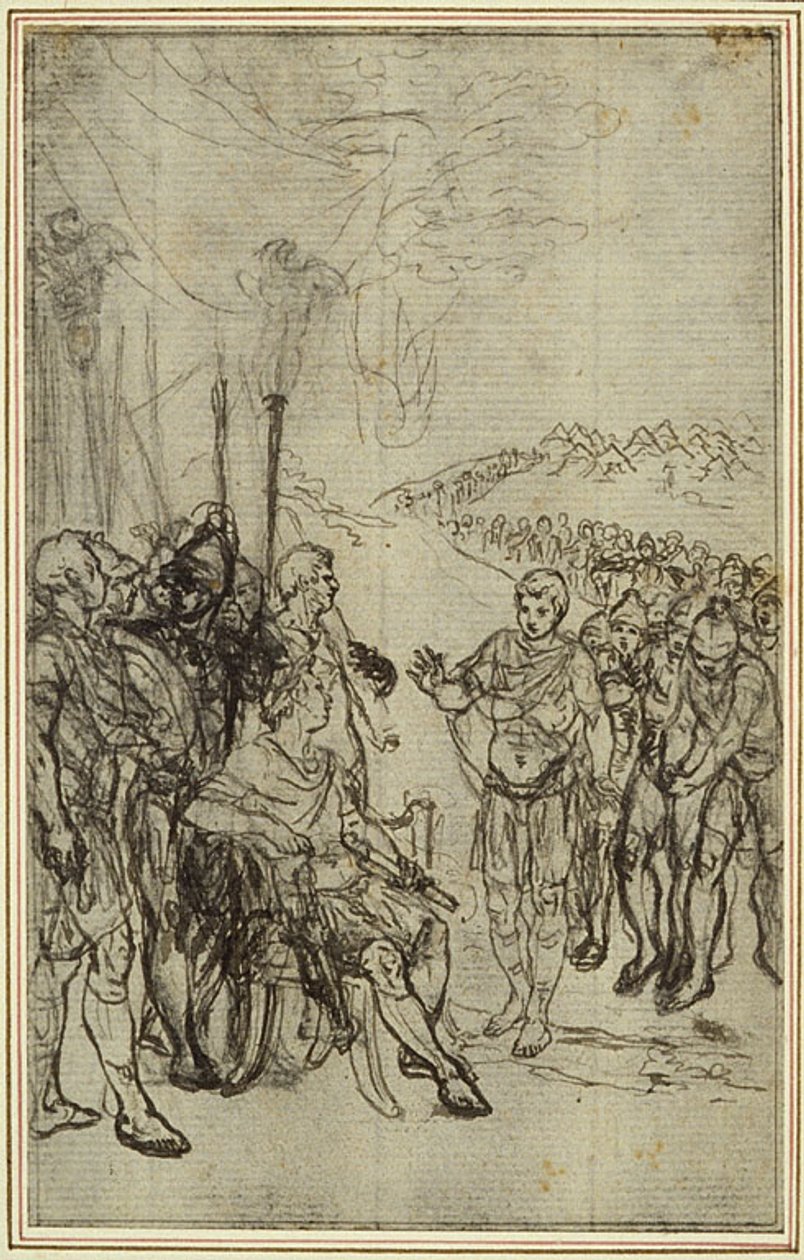 Studie k Lucainově "La Pharsale", Canto IV od Hubert Francois Gravelot