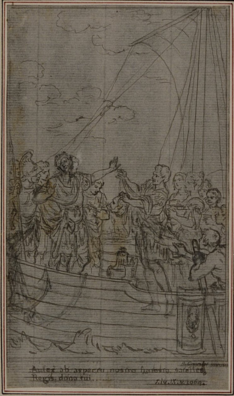 Studie k Lucainově "La Pharsale", Canto IX od Hubert Francois Gravelot