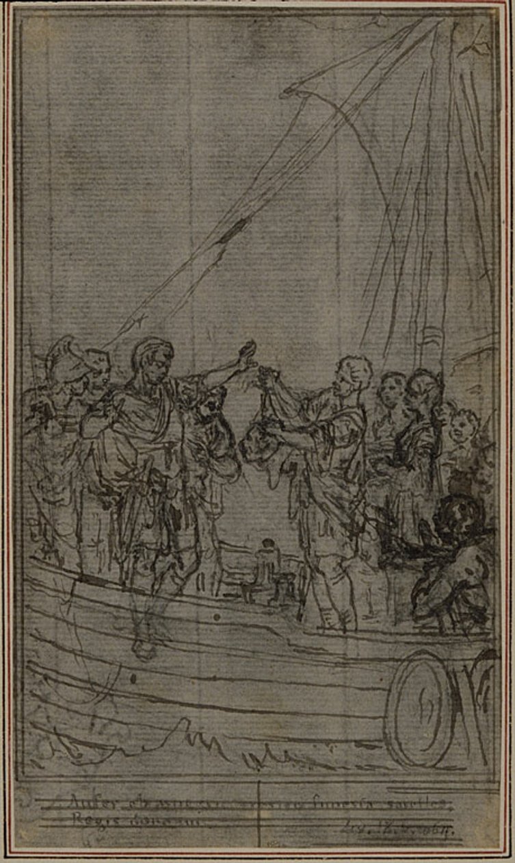 Studie k Lucainově "La Pharsale", Canto IX od Hubert Francois Gravelot