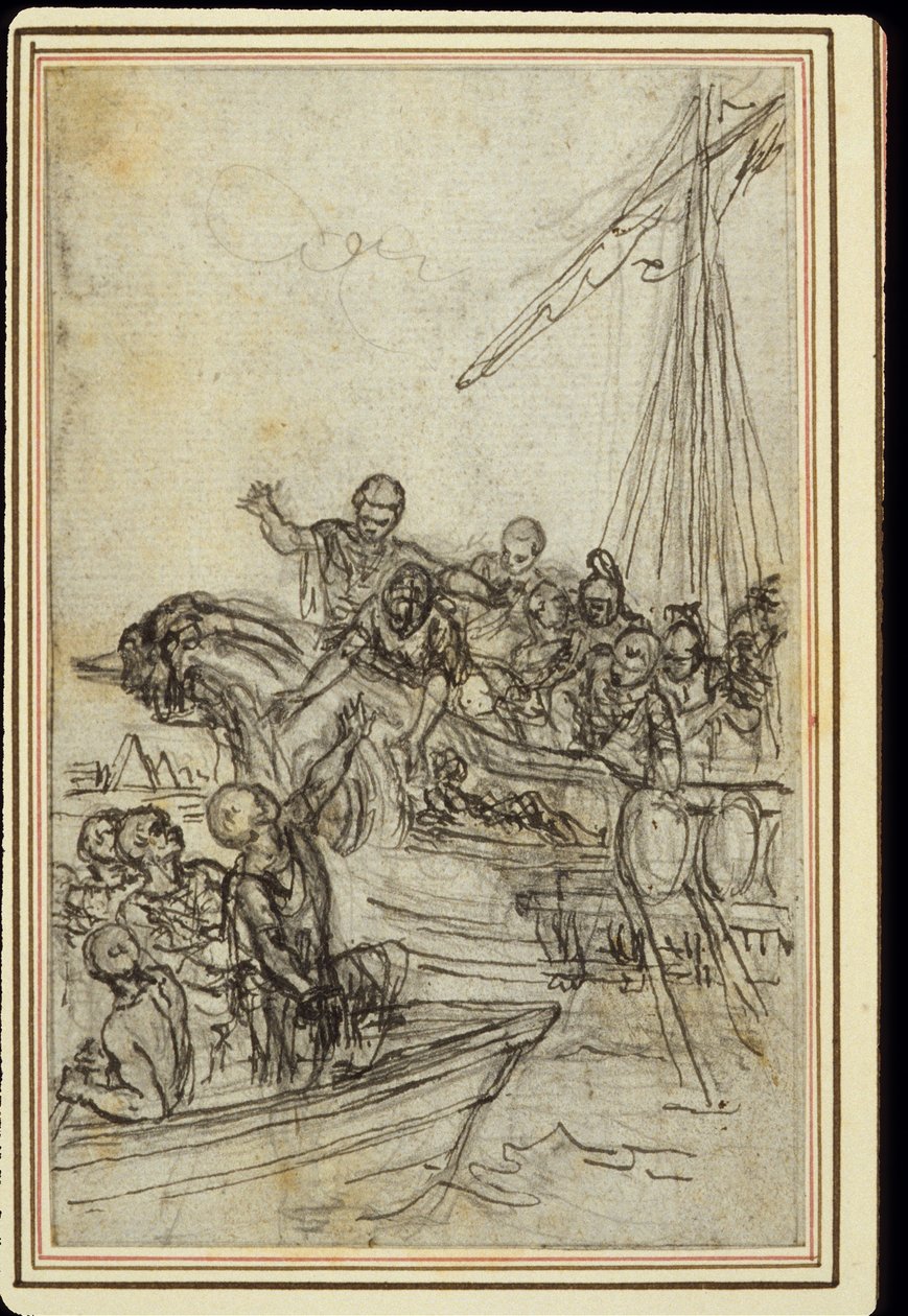 Studie k Lucainově "La Pharsale", Canto VIII od Hubert Francois Gravelot
