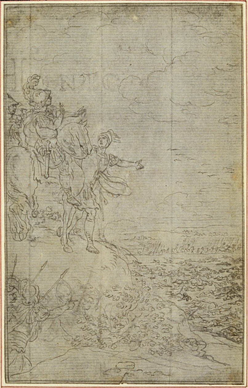 Studie k Lucainově "La Pharsale", Canto VII od Hubert Francois Gravelot