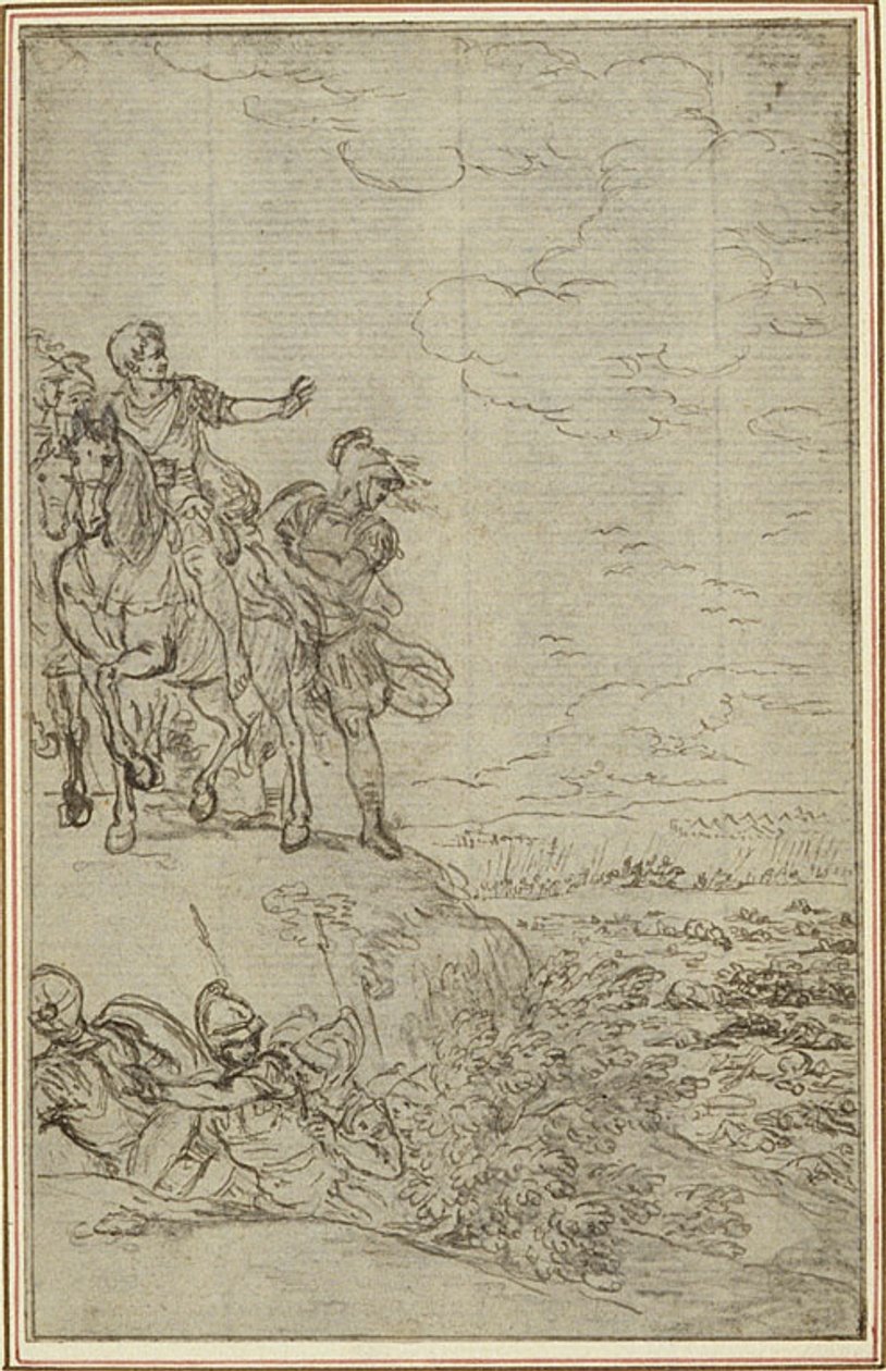 Studie k Lucainově "La Pharsale", Canto VII od Hubert Francois Gravelot