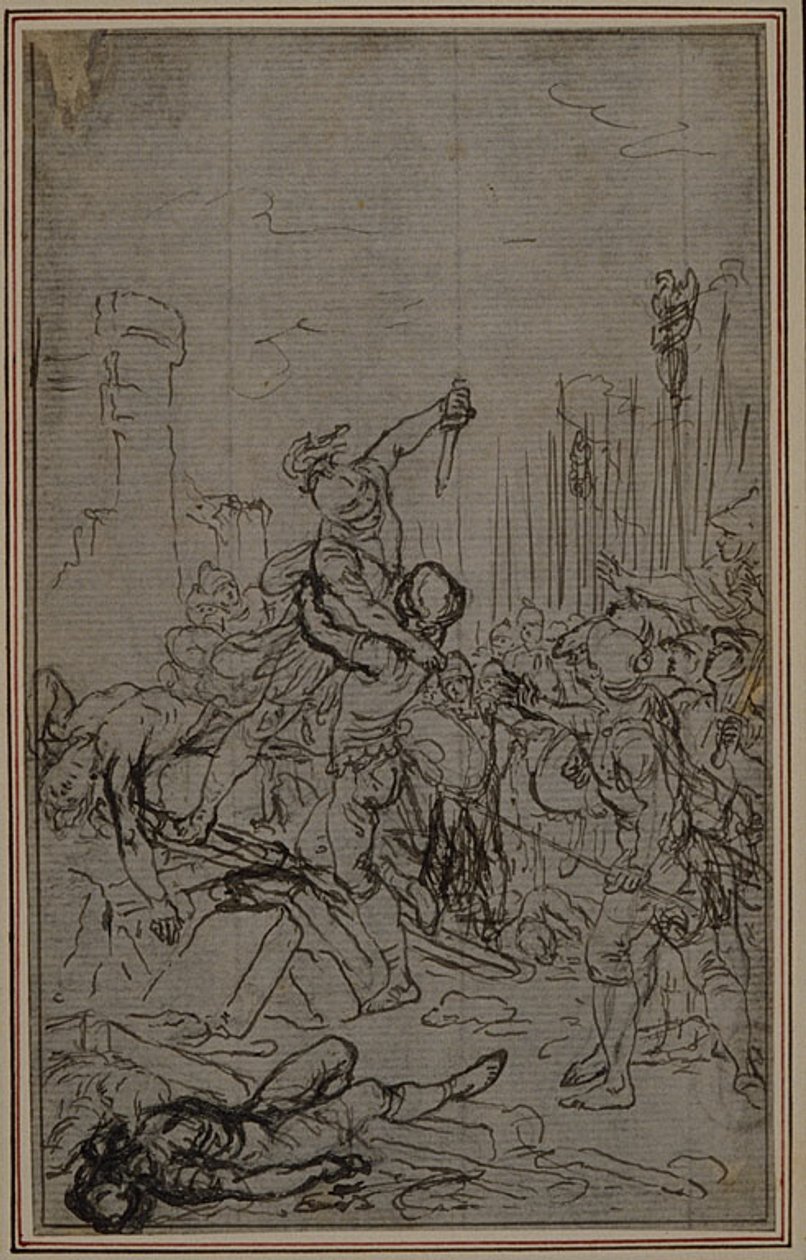 Studie k Lucainově "La Pharsale", Canto VI od Hubert Francois Gravelot