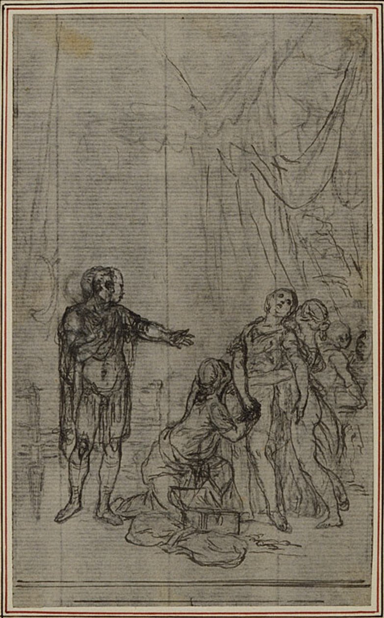 Studie k Lucainově "La Pharsale", Canto V od Hubert Francois Gravelot