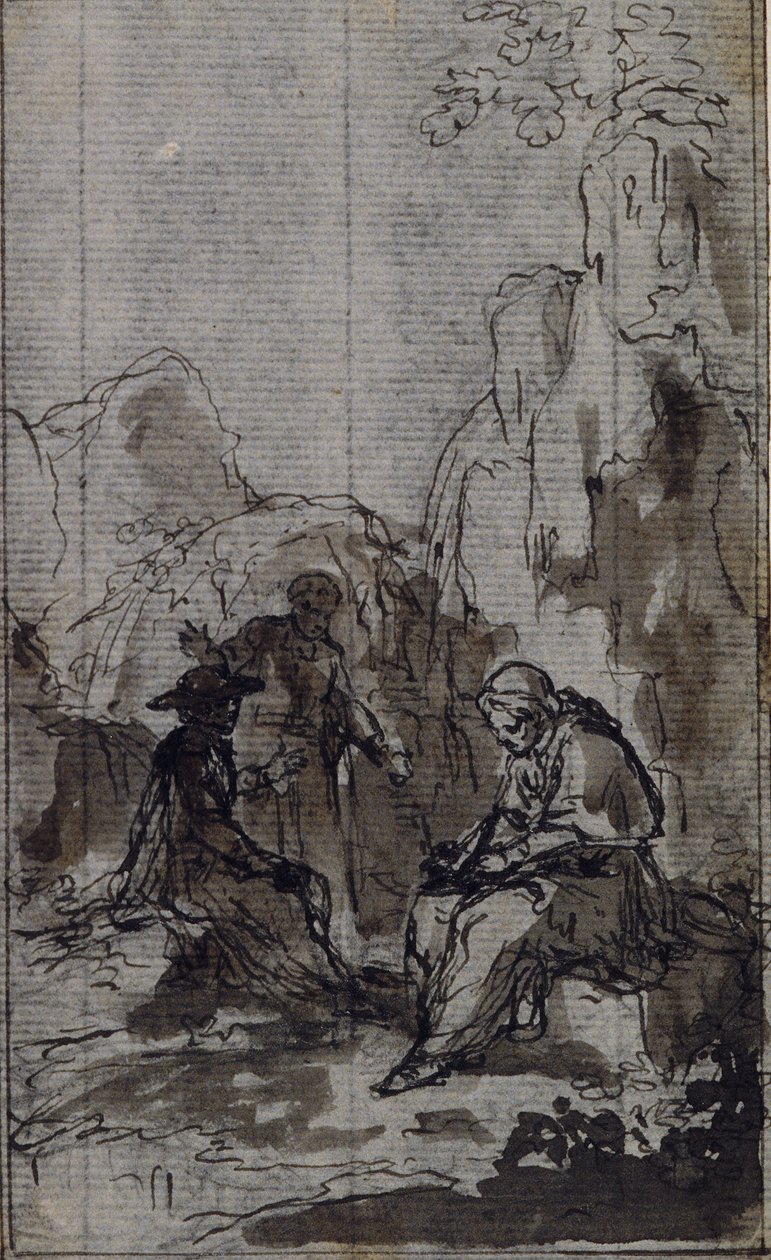 Studie k vinětě v díle abbého Dinouarta "Vie du Venerable don Juan de Palafox", str. 391. od Hubert Francois Gravelot