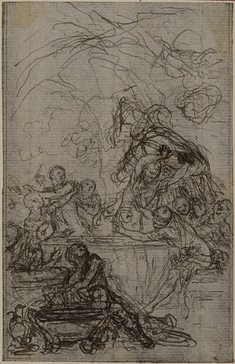 Studie k ilustraci v Tacitově díle "Tiberius aneb Šest prvních knih letopisů", kniha IV, svazek 2, 1. studie od Hubert Francois Gravelot