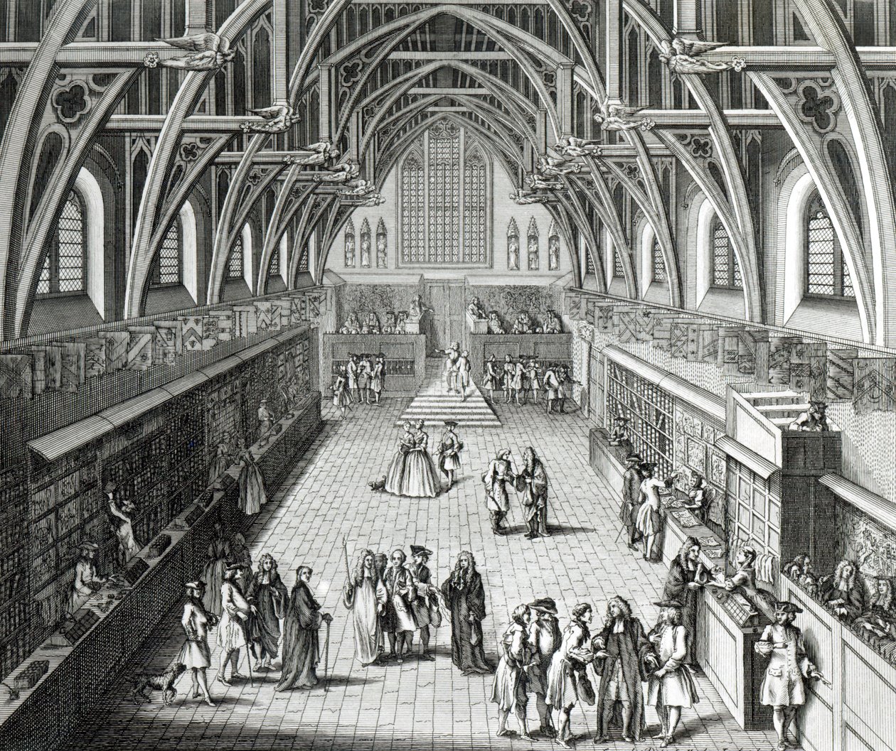 Westminster Hall, První den funkčního období, Satirická báseň, 1797 vyrytý C. Mosley od Hubert Francois Gravelot