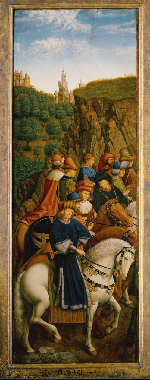 Spravedliví soudci, levý dolní panel gentského oltáře od Hubert & Jan van (1390 1441) (after) Eyck