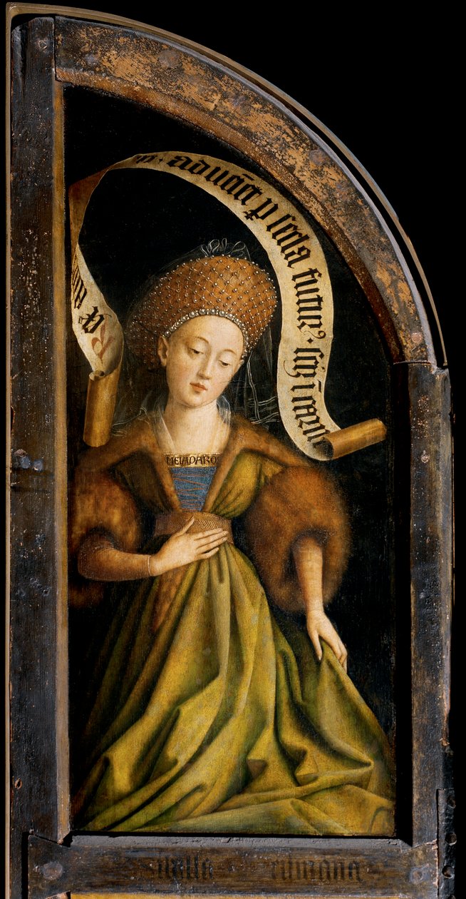 Kumejská Sibyla, z vnější strany pravého křídla gentského oltáře od Hubert & Jan van (1390 1441) Eyck