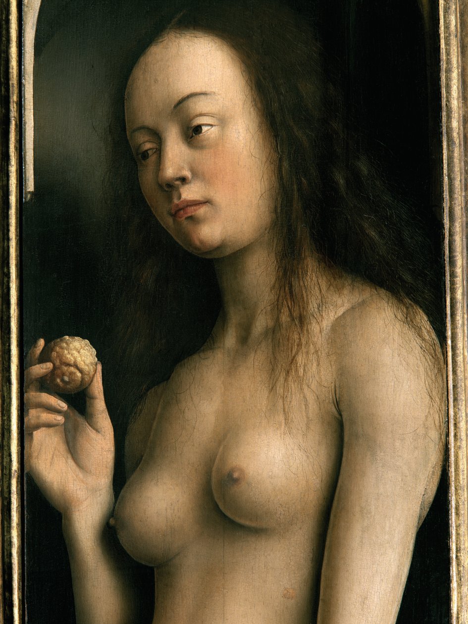 Detail Evy, z pravého křídla Gentského oltáře od Hubert & Jan van (1390 1441) Eyck