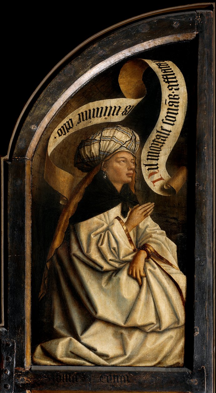 Erythraean Sibyl, z vnějšku levého křídla oltáře Ghent od Hubert & Jan van (1390 1441) Eyck