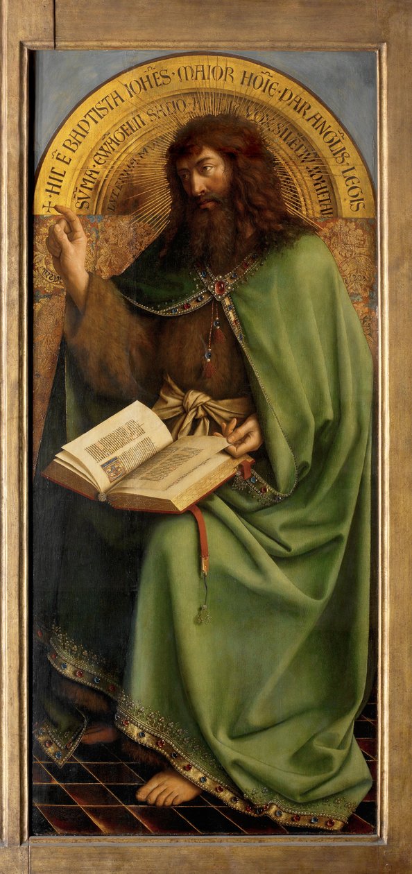 Jana Křtitele, detail z Gentského oltáře od Hubert & Jan van (1390 1441) Eyck