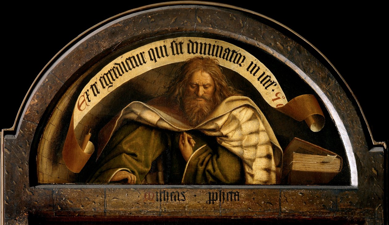 Prorok Micah, z vnější strany pravého křídla gentského oltáře od Hubert & Jan van (1390 1441) Eyck