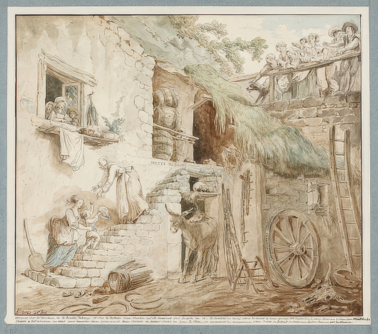 Alegorie úpadku rodiny Du Barry. Kolem 1774-75 od Hubert Robert