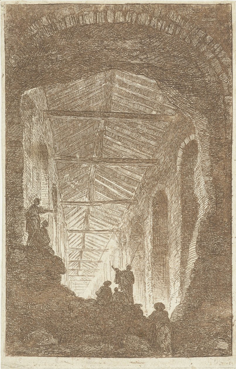 Galerie starožitností Les Soirees de Rome (název série) Římské tváře (název série) od Hubert Robert