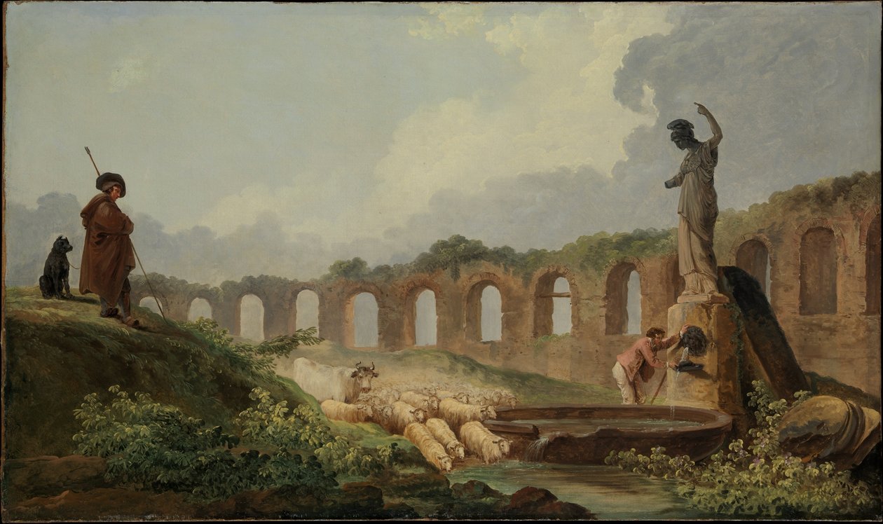 Akvadukt v troskách od Hubert Robert