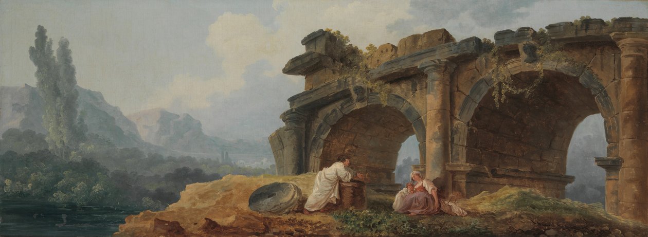 Oblouky v ruinách. od Hubert Robert