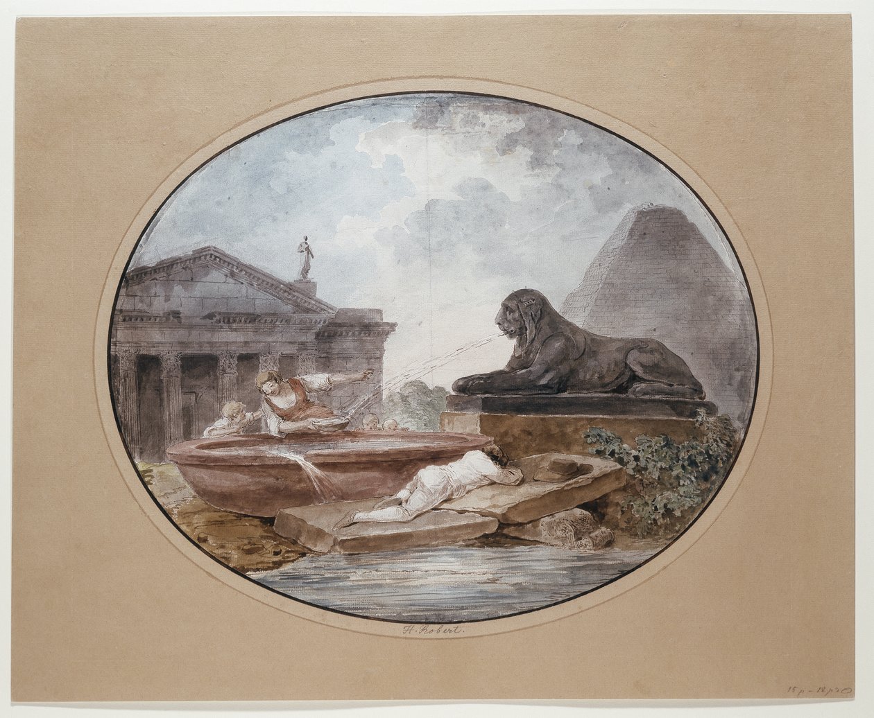 Architektonické capriccio od Hubert Robert