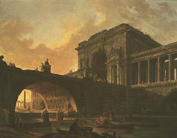 Architektonická kompozice od Hubert Robert