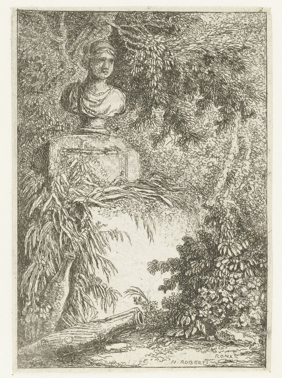 poprsí Les Soirees de Rome (název série) Římské tváře (název série) od Hubert Robert