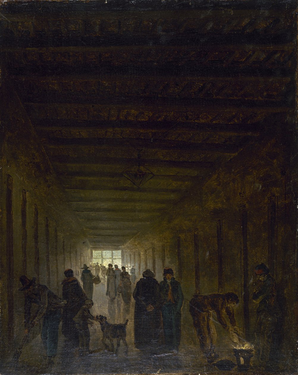 Chodba věznice Saint-Lazare, c. 1793. od Hubert Robert